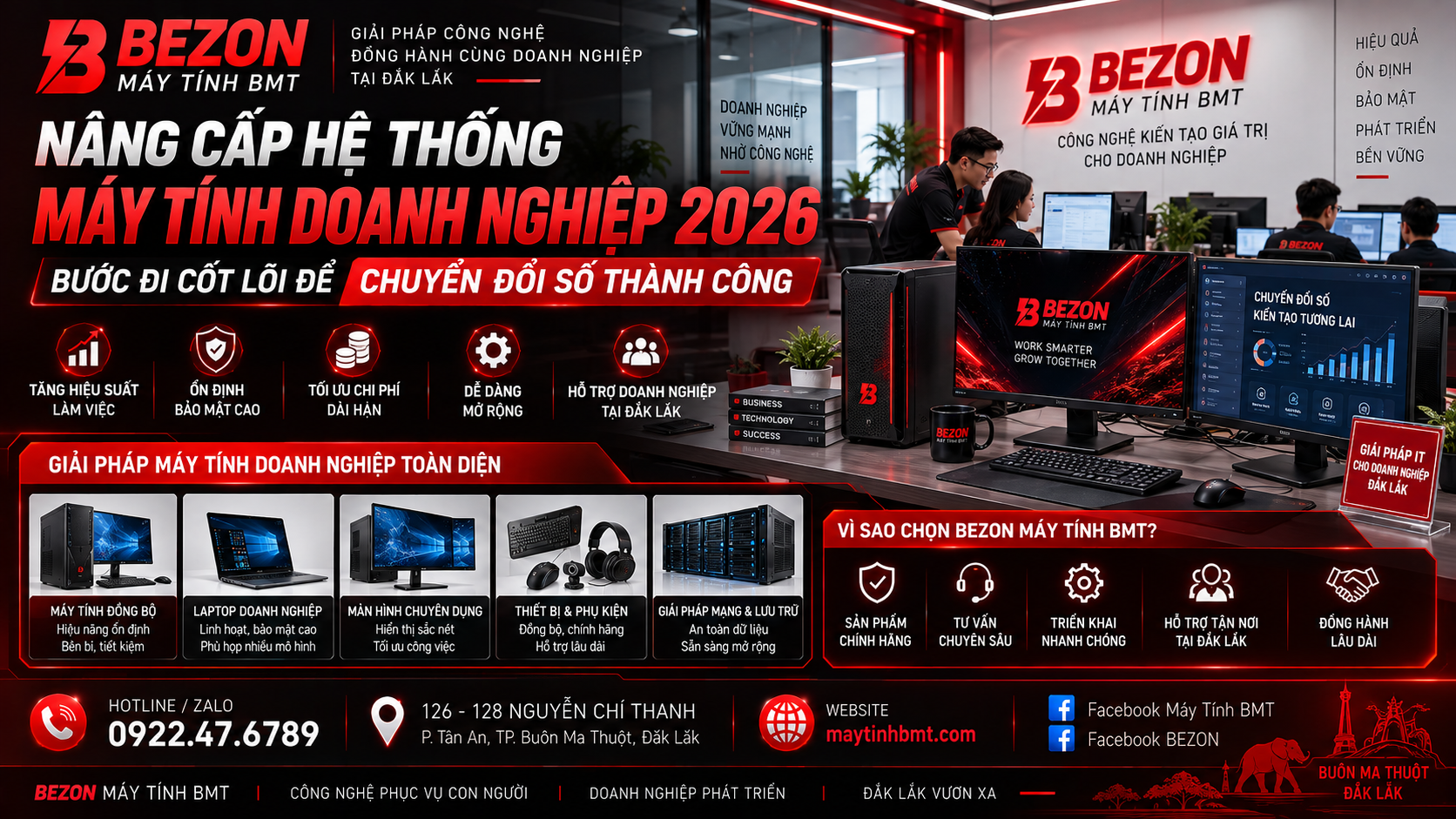 Nâng Cấp Hệ Thống Máy Tính Doanh Nghiệp 2026: Bước Đi Cốt Lõi Để Chuyển Đổi Số Thành Công