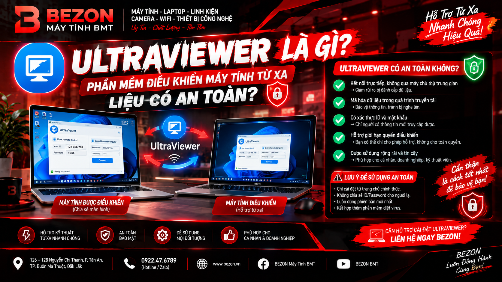 UltraViewer là gì? Phần mềm điều khiển máy tính từ xa có an toàn?