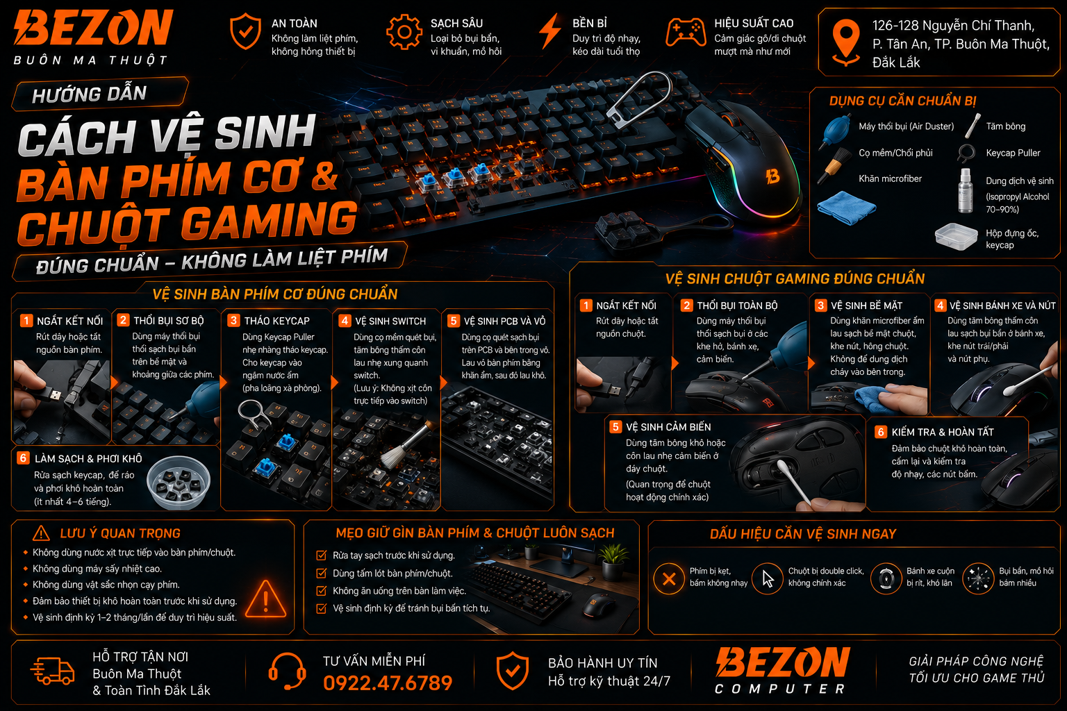 Cách Vệ Sinh Bàn Phím Cơ Và Chuột Gaming Đúng Chuẩn Không Làm Liệt Phím