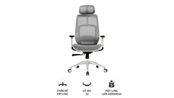 Ghế Công Thái Học HyperWork Airy chắc chắn