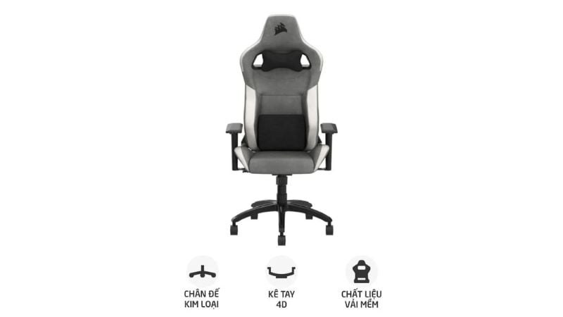 Corsair T3 Rush sở hữu phong cách thiết kế đua xe đầy mạnh mẽ và cuốn hút