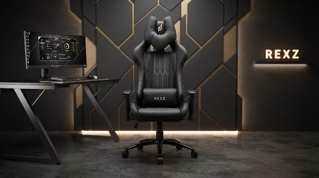 Ghế Gaming EDRA EGC239 REXZ | Da PU, Kê tay 3D, Piston Class 4, Đen