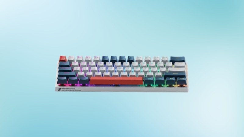 Bàn phím Machenike K500-B61 được trang bị đèn LED RGB với nhiều chế độ ánh sáng
