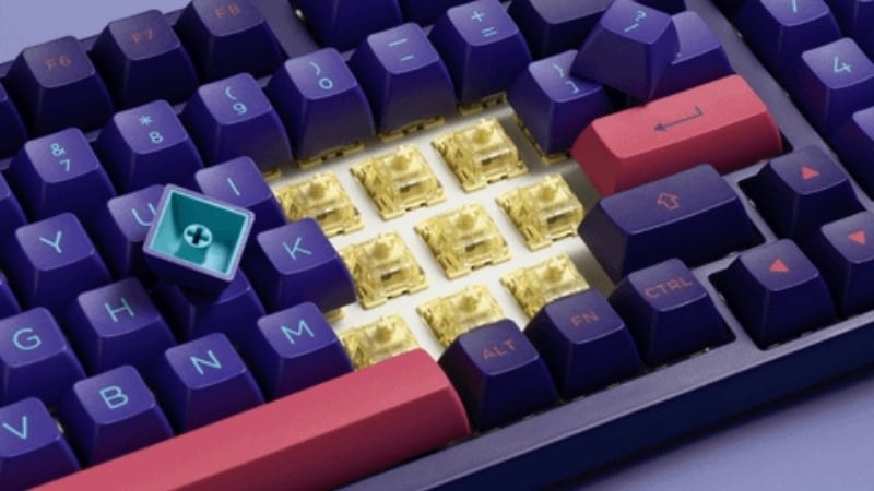 Bàn phím cơ AKKO 3098 Neon sử dụng switch Cream Yellow Pro