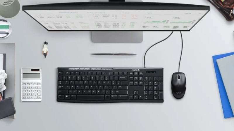 Combo Phím Chuột Logitech MK200 được trang bị kết nối USB