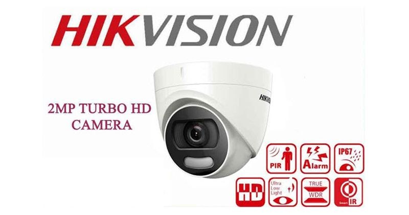 Camera HDTVI Colorful 2MP HIKVISION DS-2CE12DFT-F