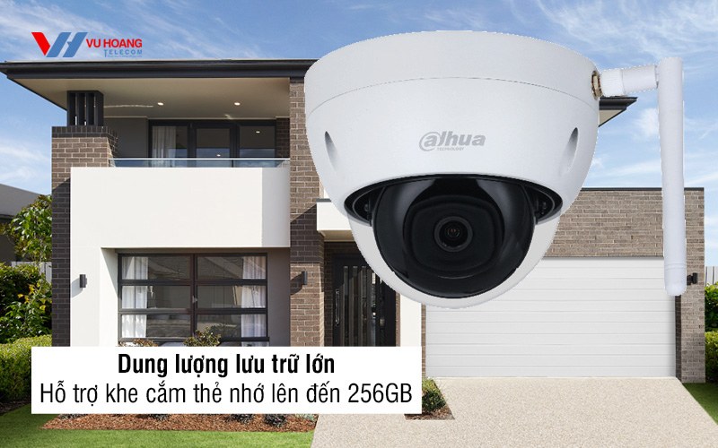 DH-IPC-HDBW1230DE-SW hỗ trợ thẻ nhớ Micro SD tối đa 256GB