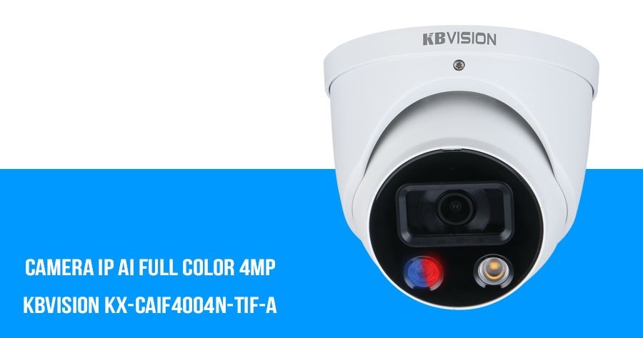 Bán camera IP AI Full Color 4MP KBVISION KX-CAiF4004N-TiF-A giá rẻ