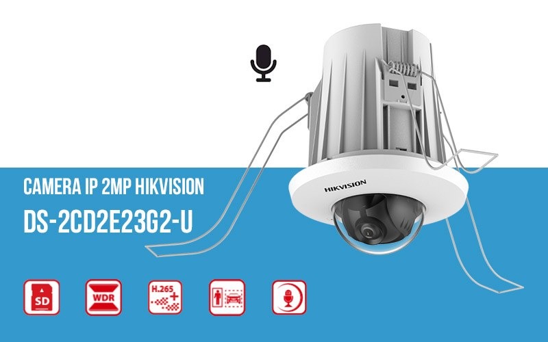 Bán camera IP Dome 2MP Hikvision DS-2CD2E23G2-U giá rẻ