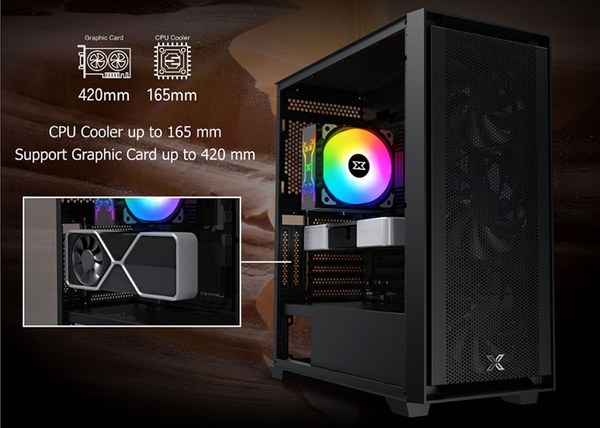 Thùng máy Case Xigmatek Alpha Pano M (Micro ATX) - Black được thiết kế để hỗ trợ tối đa khả năng tản nhiệt