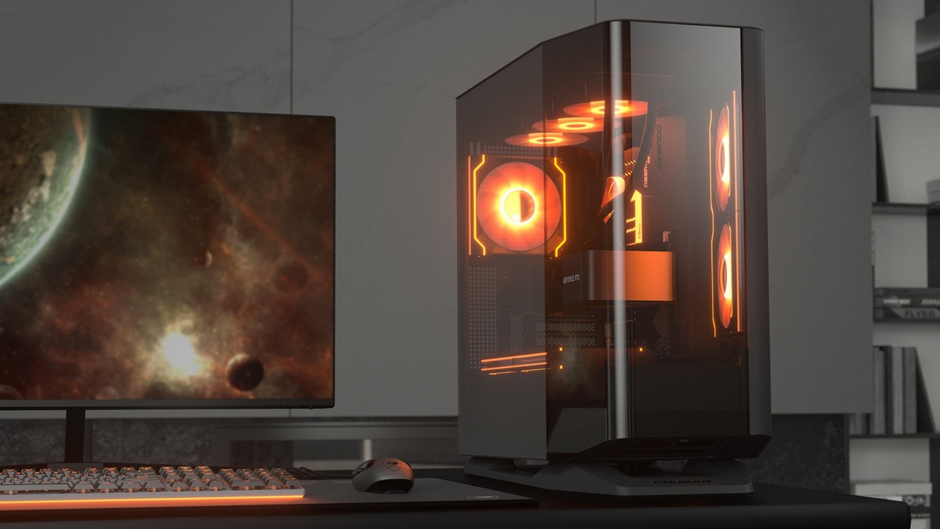 Thùng máy Cougar FV270 RGB 4F Đen - Không gian trình diễn phần cứng với khả năng tản nhiệt vượt trội