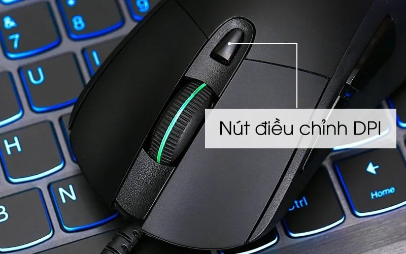 Chuột Logitech G403 HERO sở hữu nút điều chỉnh DPI vô cùng tiện lợi