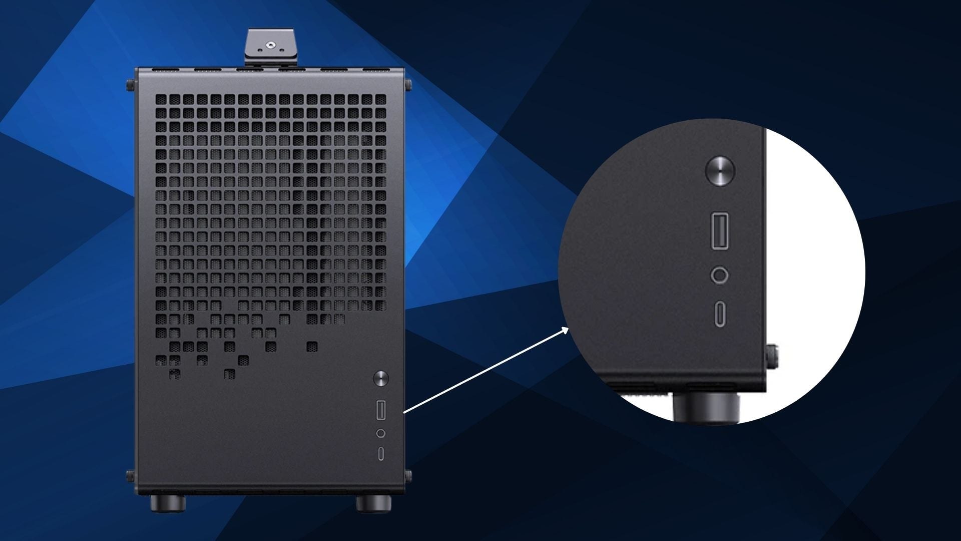 Thùng máy Jonsbo Z20 Micro-ATX Black - Kết nối hiện đại