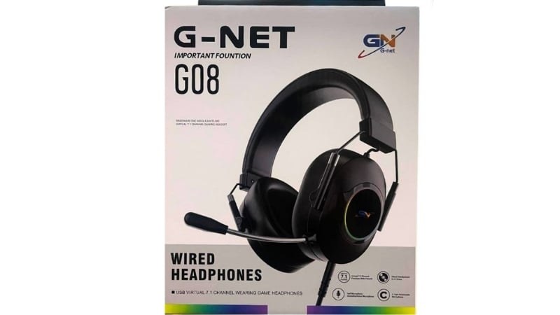 Tai nghe GNET G08 7.1 sở hữu thiết kế over-ear với earcup ôm sát tai, mang lại cảm giác thoải mái