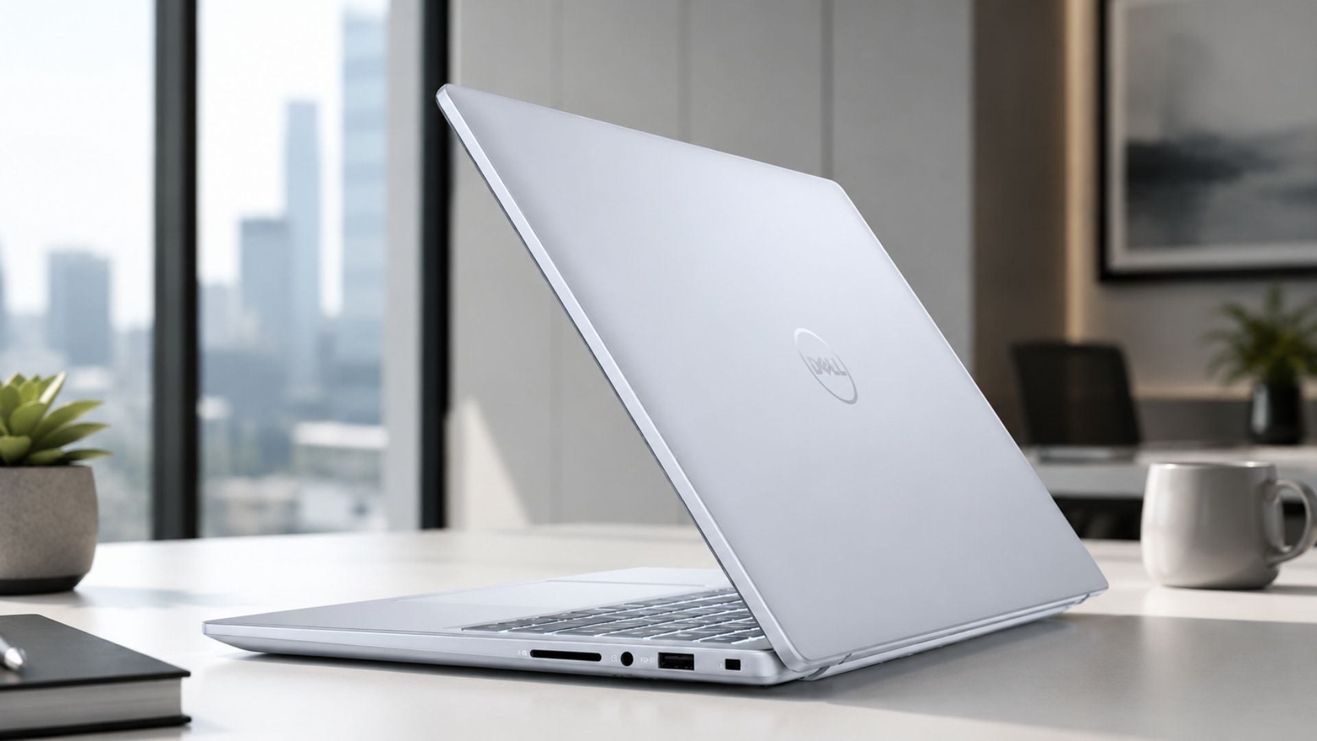 Laptop DELL được thiết kế tinh tế với chất liệu nhựa pha kim loại cao cấp