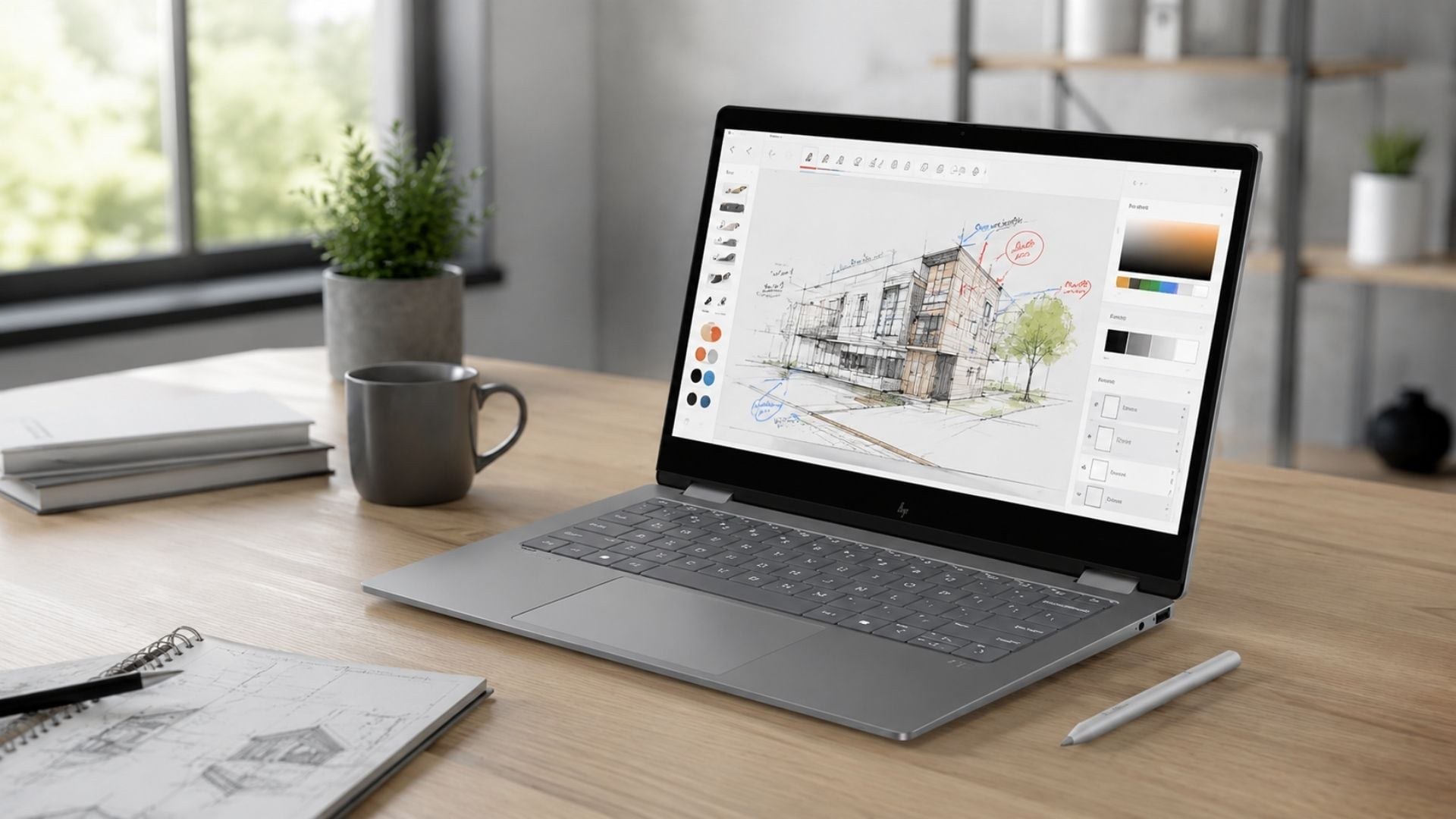 Màn hình 14 inch 2K 1920 x 1200 sử dụng tấm nền IPS, độ sáng 400 nits
