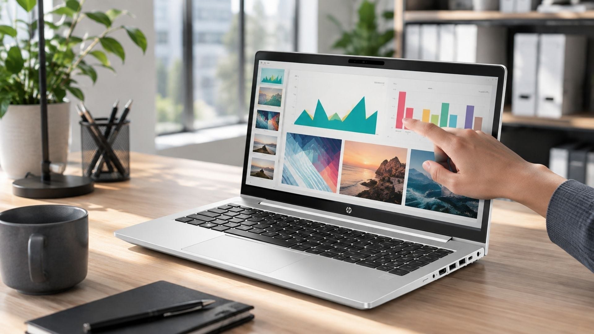 Laptop HP Probook 445 G10 sở hữu màn hình cảm ứng 14 inch