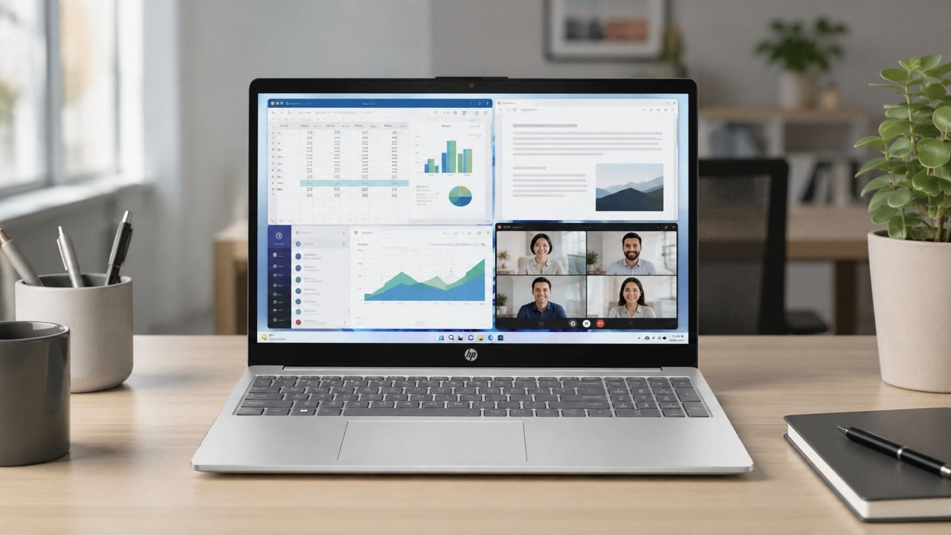 HP 15-fd1289TU được trang bị màn hình 15.6 inch FHD sử dụng tấm nền IPS
