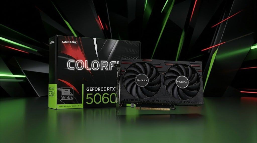 Card màn hình Colorful GeForce RTX 5060 Ti Gaming DUO 8GB-V | 8GB GDDR7, 3x DisplayPort, HDMI