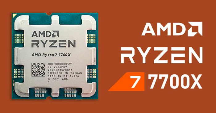 CPU AMD Ryzen 7 7700X | AM5, 8 nhân/16 luồng, Max 5.4 GHz