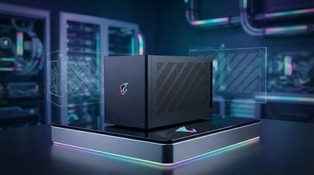 Card màn hình GIGABYTE AORUS RTX 5090 AI BOX 32G | eGPU Thunderbolt 5, 32GB GDDR7