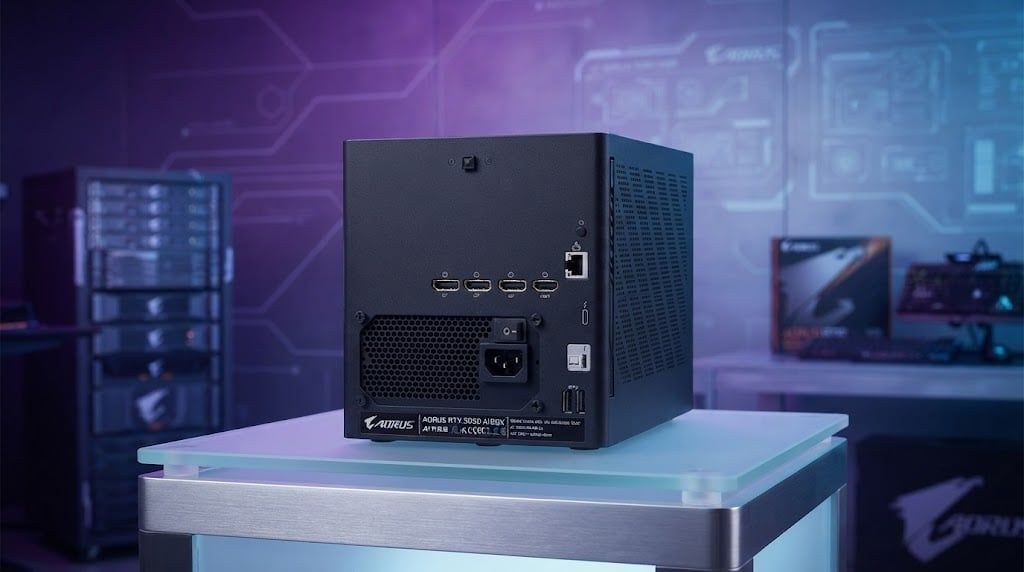 Card màn hình GIGABYTE AORUS RTX 5090 AI BOX 32G | eGPU Thunderbolt 5, 32GB GDDR7