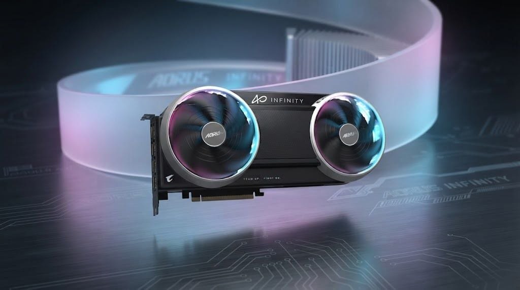 Card màn hình Gigabyte AORUS GeForce RTX 5070 Ti INFINITY 16G | 16GB GDDR7, 8960 CUDA, 28Gbps, PCIe 5.0
