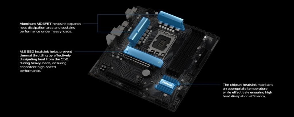 Mainboard ASRock B760M PG Lightning DDR5 | LGA 1700, mATX, 4 khe RAM
