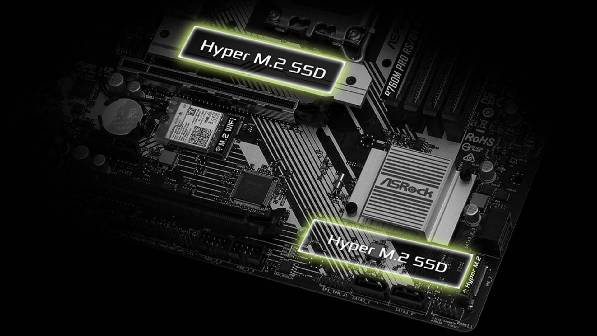 Mainboard ASRock B760M Pro RS Wifi DDR4 - Hỗ trợ lưu trữ thế hệ mới