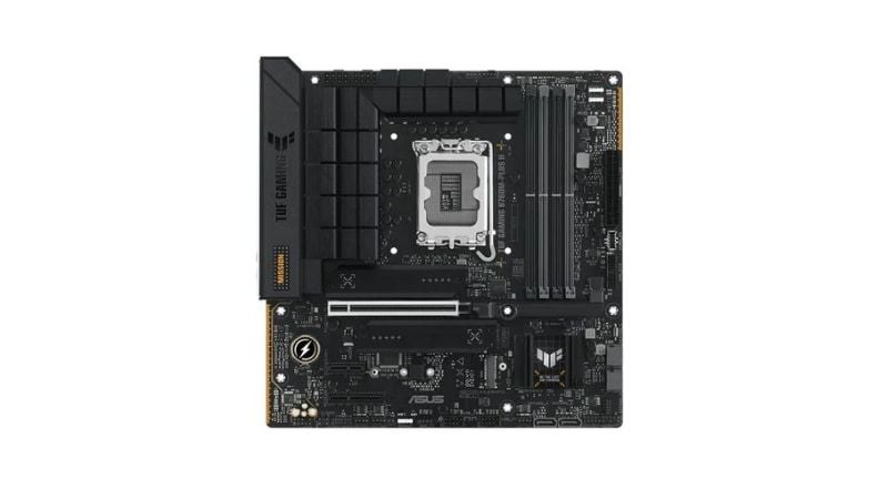 ASUS TUF Gaming B760M-PLUS II sở hữu thiết kế theo chuẩn mATX với kích thước 24.4 x 24.4 cm, nhỏ gọn
