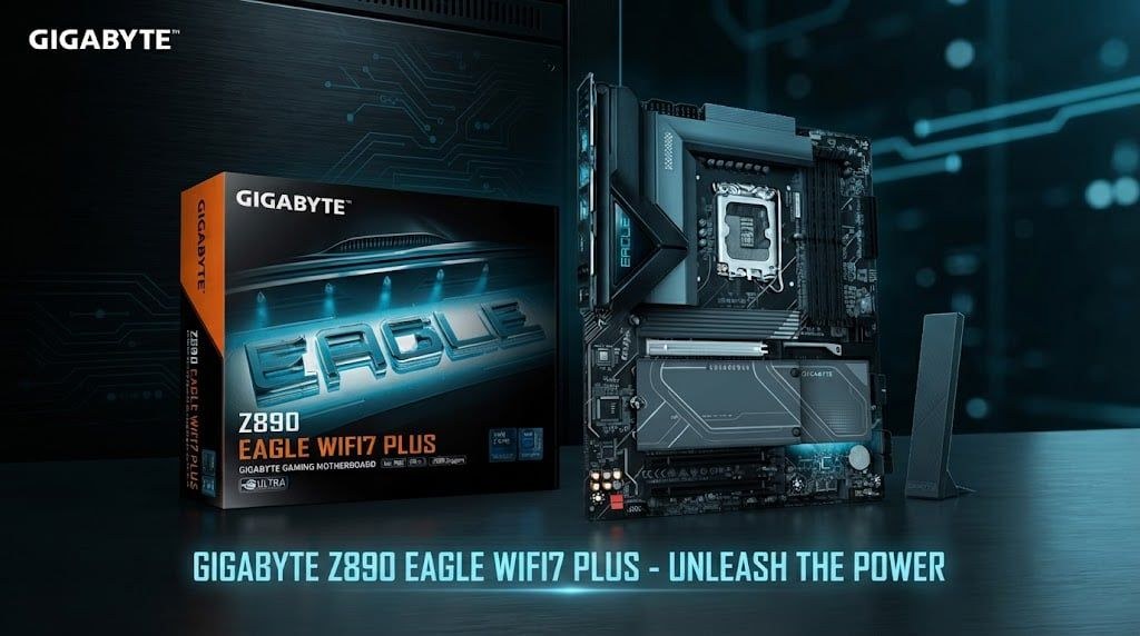 Mainboard Gigabyte Z890 EAGLE WIFI7 PLUS | Intel Z890, LGA1851, DDR5 9466+MT/s, Wi-Fi 7