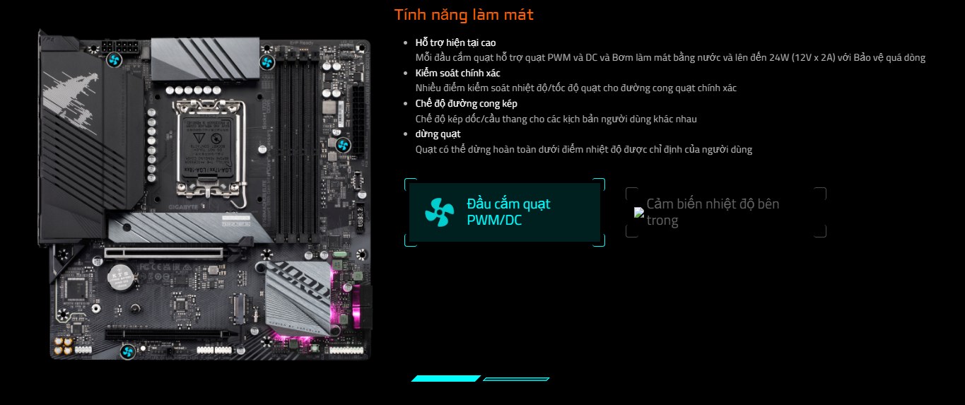 Mainboard Gigabyte B760M AORUS Elite AX Wifi DDR5 | LGA 1700, mATX, 4 khe RAM