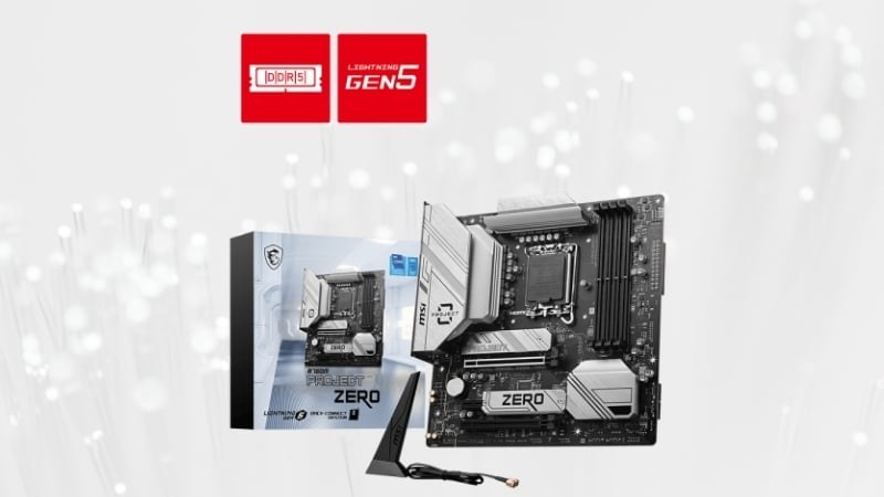 Mainboard MSI B760M Project Zero này được trang bị đầy đủ các cổng kết nối cần thiết