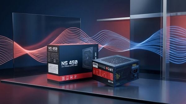 Nguồn máy tính VSP NS450 450W Đen | ATX, Cáp dẹt