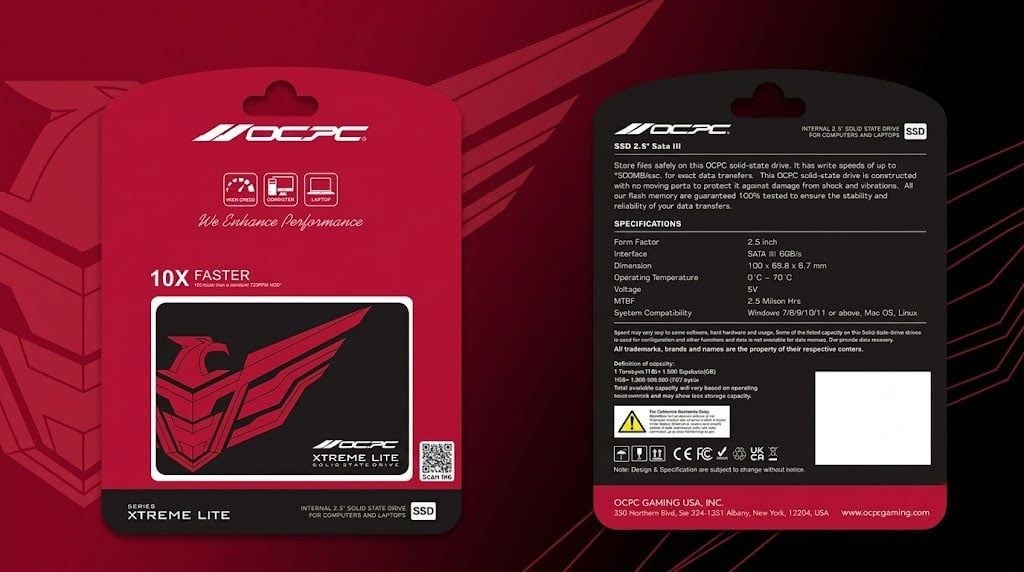 Ổ cứng SSD OCPC XTL-200 512GB (SSD25S3T512GLT) | 2.5 inch, SATA III, Đọc 520MB/s, Ghi 450MB/s