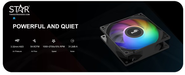 Tản nhiệt khí SAMA X20 LED RGB | 2 Heatpipe Φ6mm, PWM 92mm