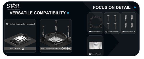 Tản nhiệt khí SAMA X20 LED RGB | 2 Heatpipe Φ6mm, PWM 92mm