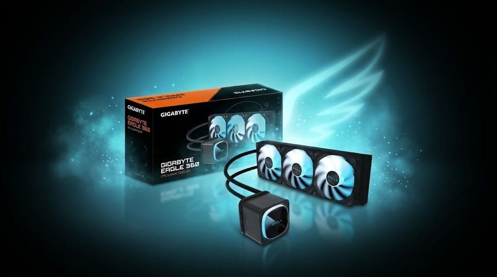 Tản nhiệt nước GIGABYTE Eagle 360 | ARGB, Radiator 360mm, HDB Fan, Đen