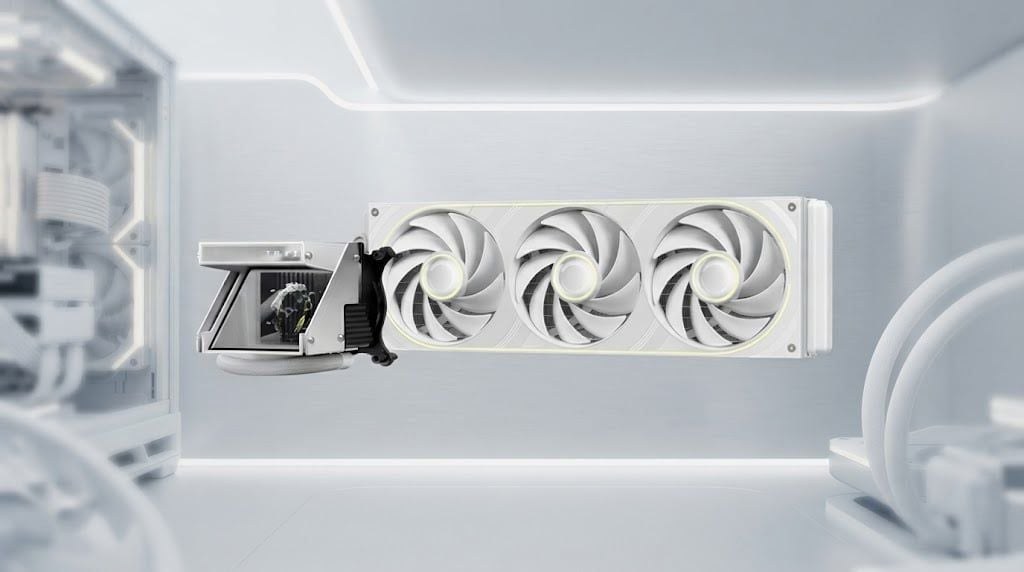 Tản nhiệt nước TRYX HOLO 360 ARGB (L-H360A-DM3M-G0W) | LCD 640×480, 280W, Trắng