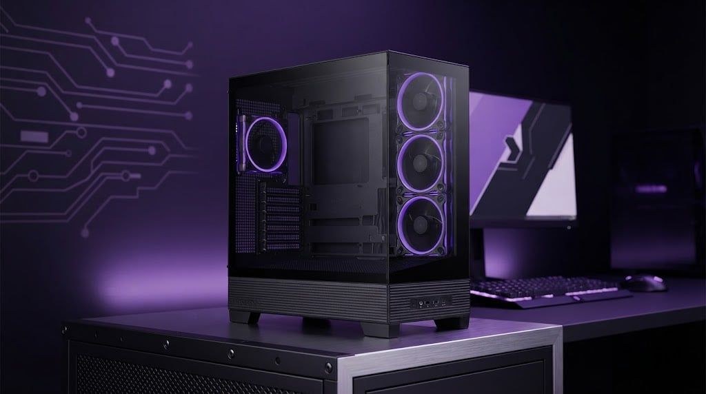 Thùng máy ASUS A31 PLUS TG F-ATX (Kèm Sẵn 4F) (Aio 360 Top) | Mid Tower, ATX, BTF, Đen