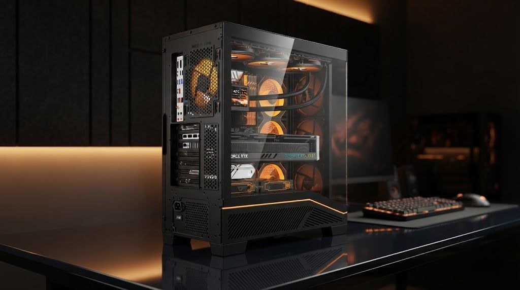 Thùng máy DarkFlash K430 F-ATX (Mặt Kính) | ATX/M-ATX/Mini-ITX, Hỗ trợ VGA 425mm, AIO 360mm, Đen