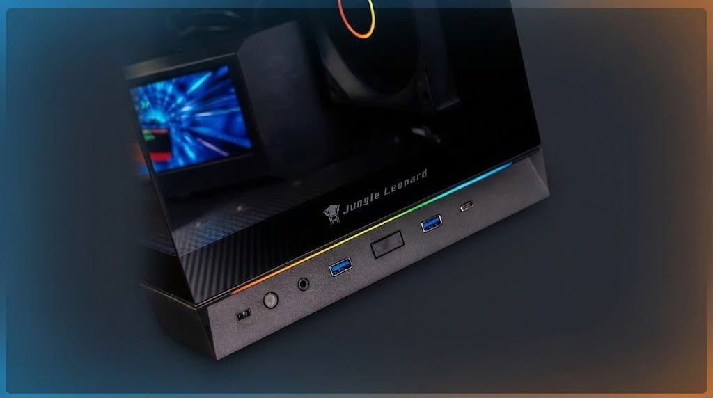 Thùng máy Leopard AX-8 LCD (Không kèm Fan) | Mid Tower, ATX/M-ATX/ITX, ARGB, Kính cường lực, Đen