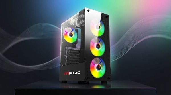 Thùng máy MAGIC GA-03 ATX (Chưa kèm Fan) | Mặt Kính, Đen