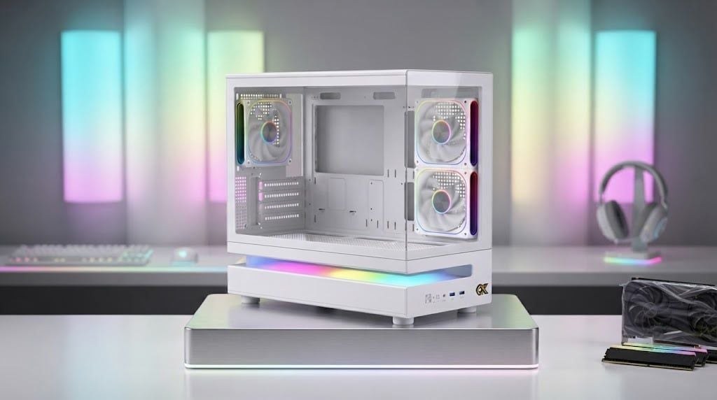 Thùng máy XIGMATEK WIND M 3AF ARCTIC EN90342 | M-ATX/ITX, Kèm 3 Fan, Trắng