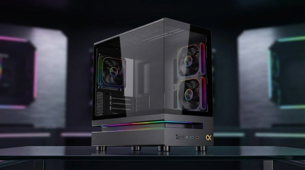 Thùng máy XIGMATEK WIND M 3AF EN90335 | M-ATX/ITX, Kèm 3 Fan, Đen