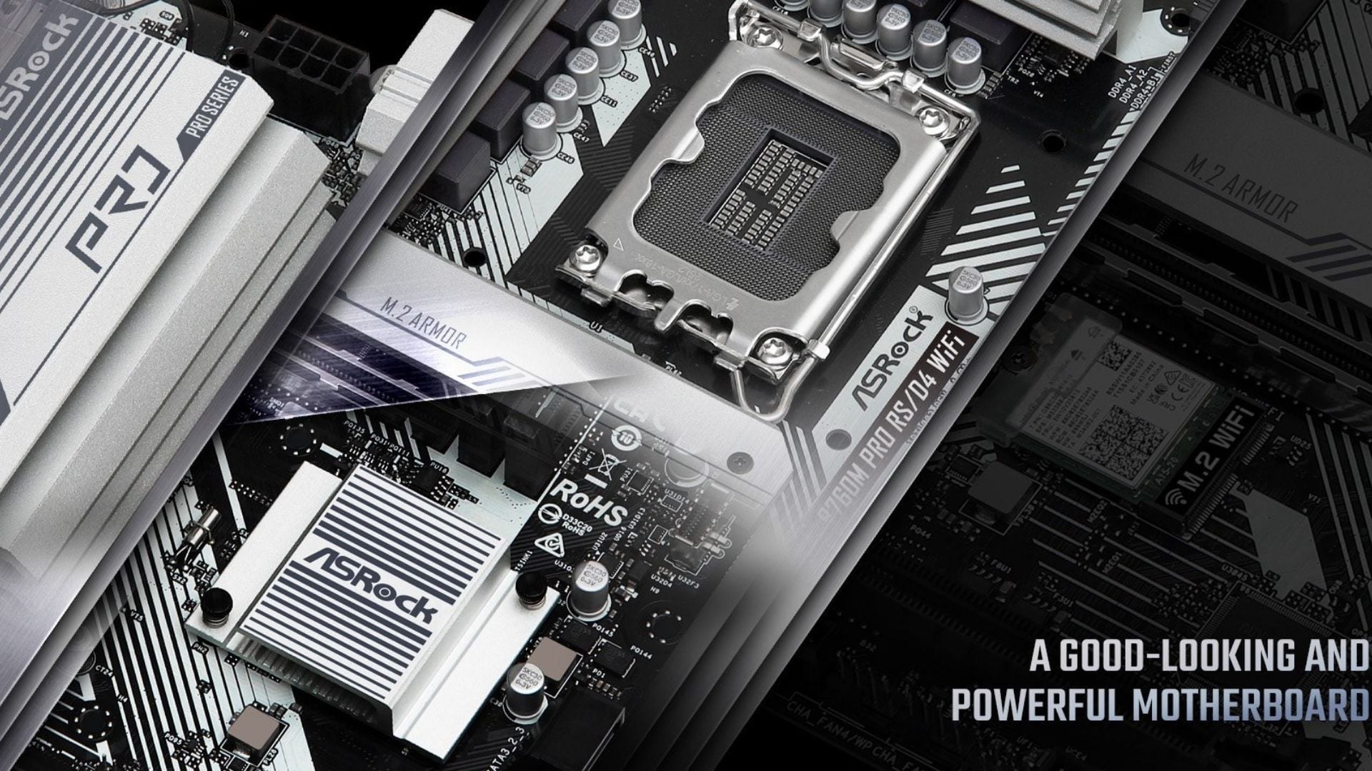 Mainboard ASRock B760M Pro RS Wifi DDR4 - Thiết kế bền bỉ – Thẩm mỹ tinh tế