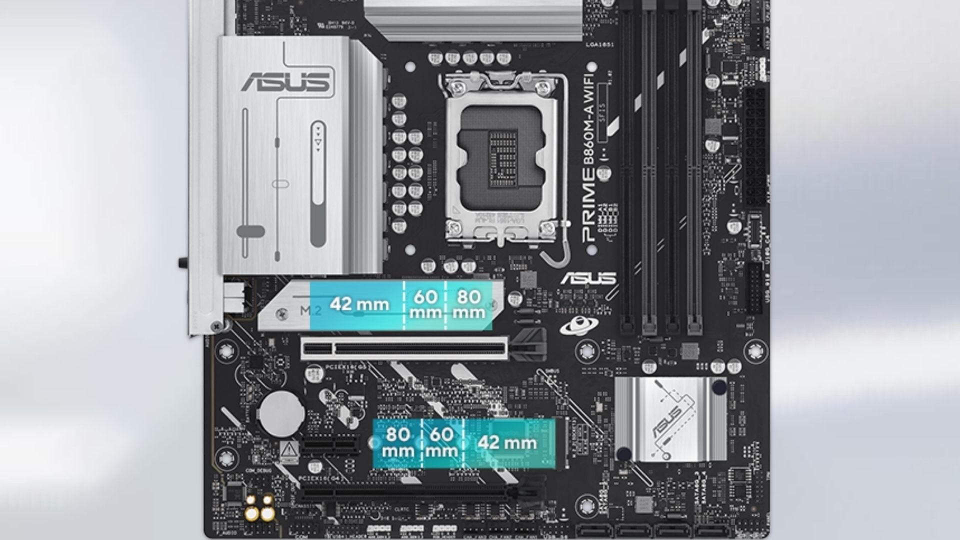 Mainboard ASUS PRIME B860M-A WIFI DDR5 - Hai khe M.2 PCIe 5.0/4.0