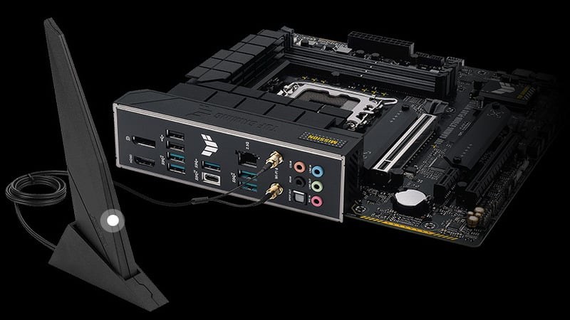 Asus TUF Gaming B760M Plus Wifi DDR4 có thiết kế tối ưu hóa cho khả năng tản nhiệt hiệu quả.