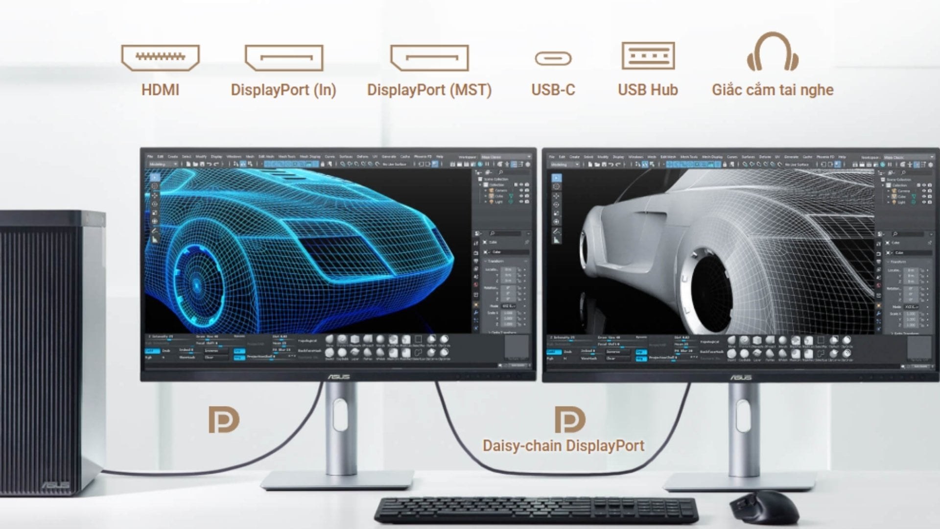 Màn hình đồ họa ASUS ProArt PA279CRV - Kết nối đa dạng