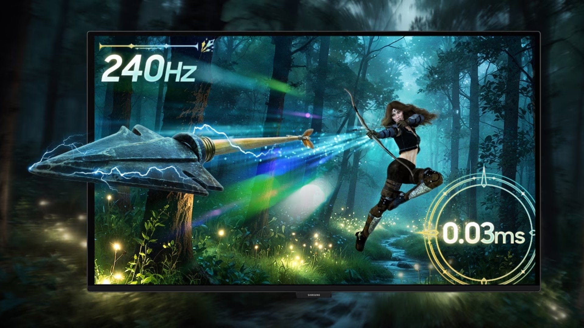 Màn hình Gaming 2K Samsung Odyssey OLED G6 LS27HG612SEXXV - Tần số quét 240Hz và thời gian phản hồi 0.03ms tạo lợi thế trong mọi trận đấu